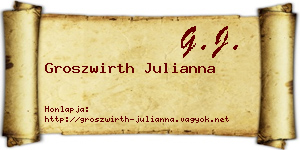 Groszwirth Julianna névjegykártya